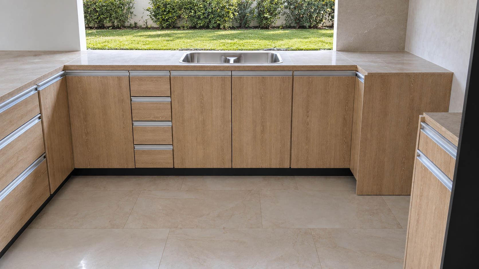 Cocina con cajoneras